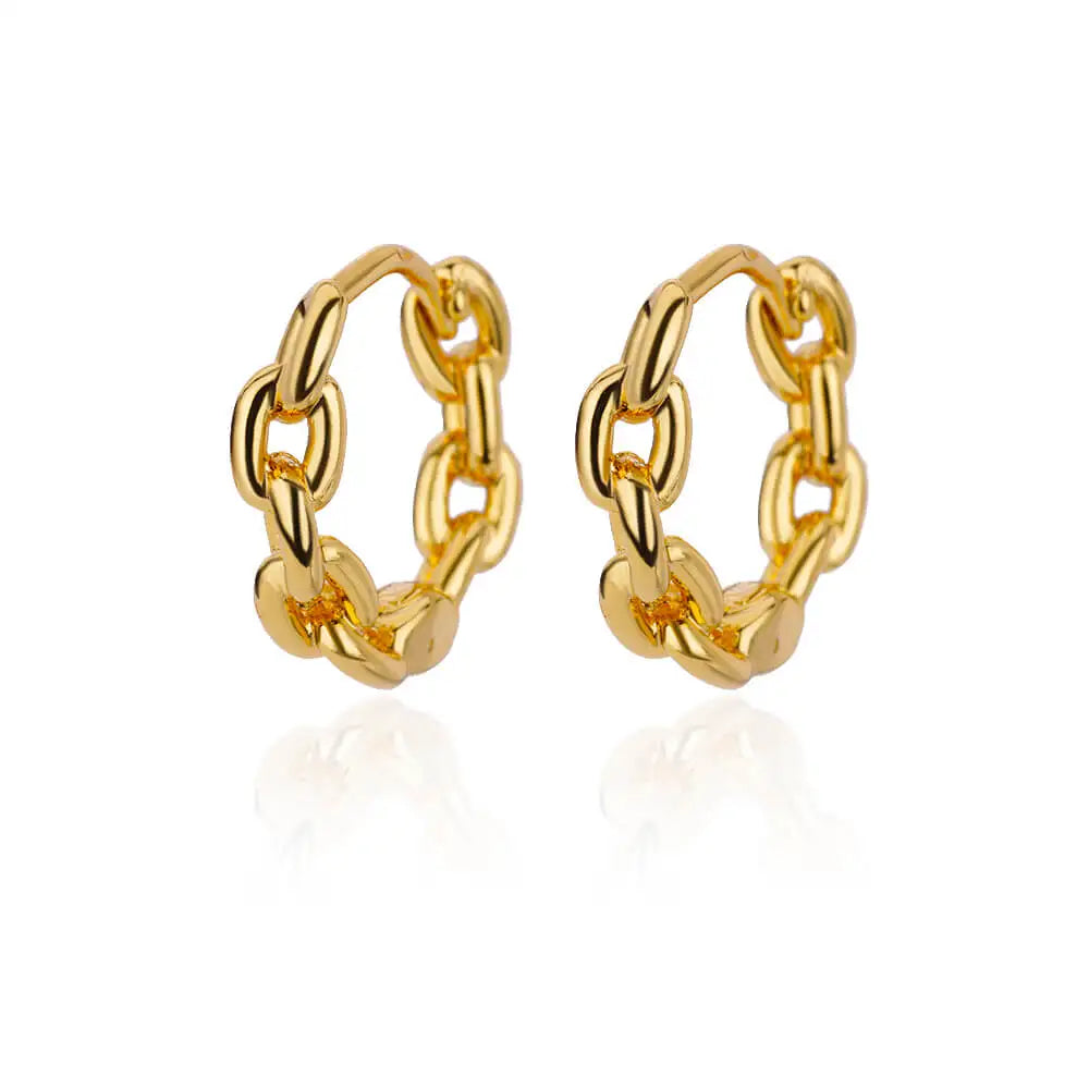 Zenat Elegant Round Hoop Earrings – Luxury Stainless Steel