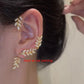 Zenat Silver Leaf Butterfly Clip Earrings – Non-Pierced Sparkle