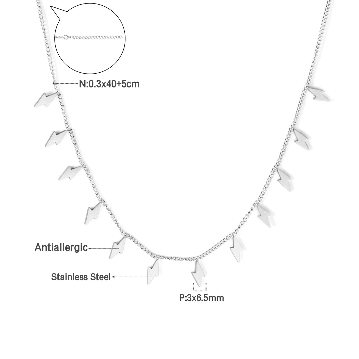 Zenat Golden Star Heart Bohemian Chain Necklace