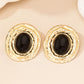 Zenat Round Geometric Stud Earrings – Women Party Gift