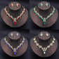 Zenat 3PC Sparkling Leaf Water Drop Jewelry Set