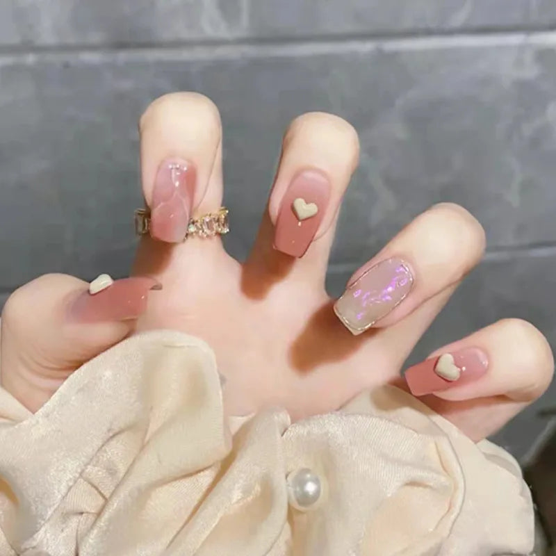Zenat 24Pcs Glitter Diamond Press-On Nails