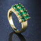 Luxury Female White Crystal Stone  Ring Irregular Zirconia Wedding Rings for Women Trendy Geometric Zircon Engagement Ring
