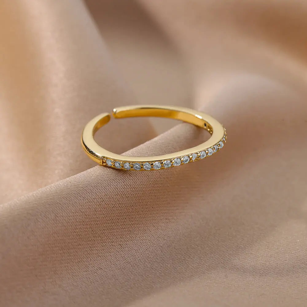 Zenat Mini Green Zircon Adjustable Ring