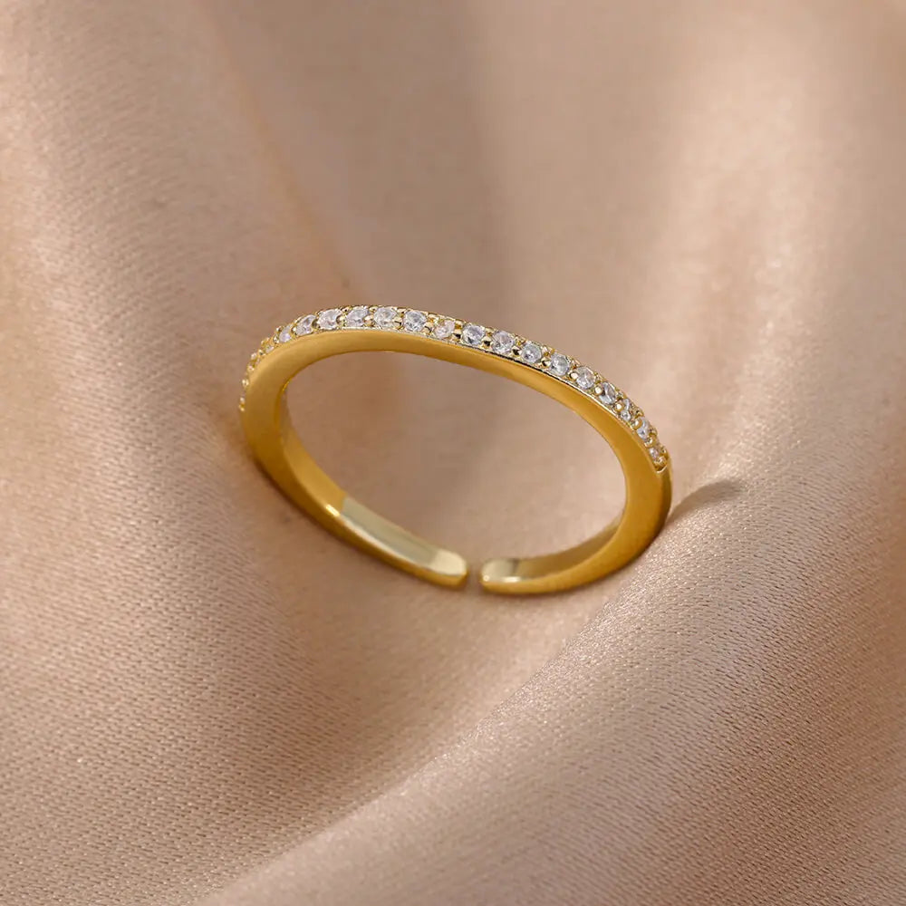 Zenat Mini Green Zircon Adjustable Ring
