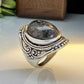 Zenat Victorian Women’s Faux Turquoise Carved Ring