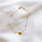 Zenat 316L Stainless Steel Golden Heart Chain Bracelets