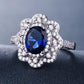 Zenat Luxury Prong Rings – Deep Blue Zircon