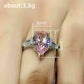 Zenat Pink Zirconia Trendy Sweet and Romantic Engagement Rings