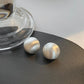 Zenat Brushed Frosted Semicircle Earrings – Luxurious 2023