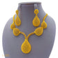 Zenat Dubai style 24K Gold Color Necklace Earring Jewelry Set For Women