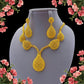 Zenat Dubai 24K Gold Color Necklace Earring Jewelry Set
