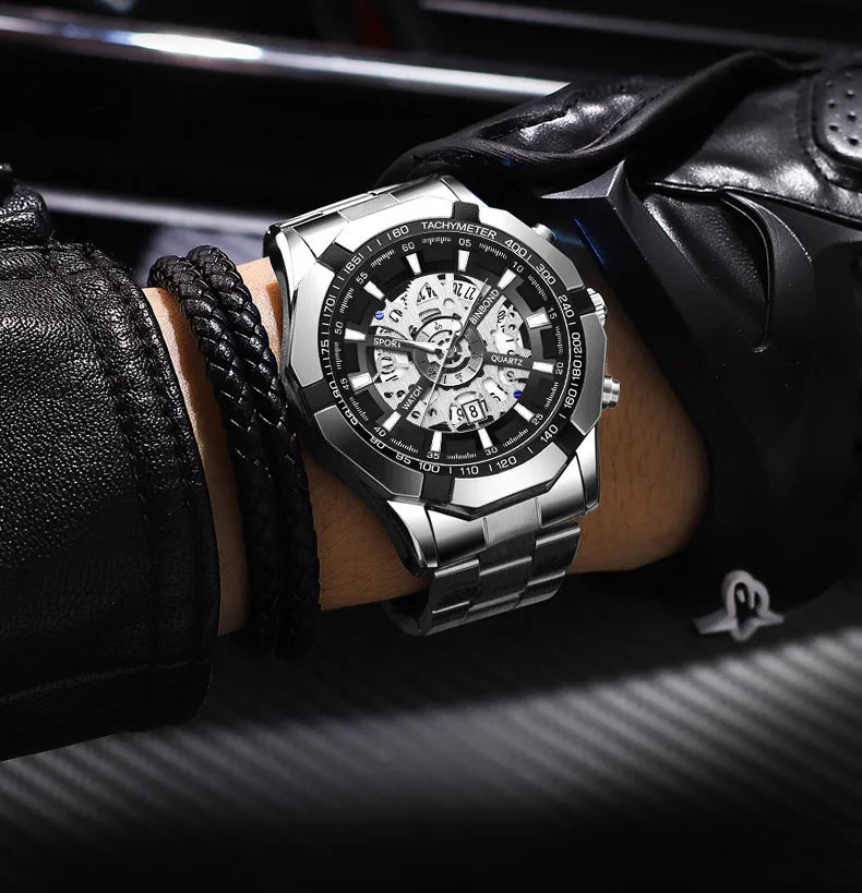 Zenat 2025 Luxury Men’s Quartz Stainless Steel Watch