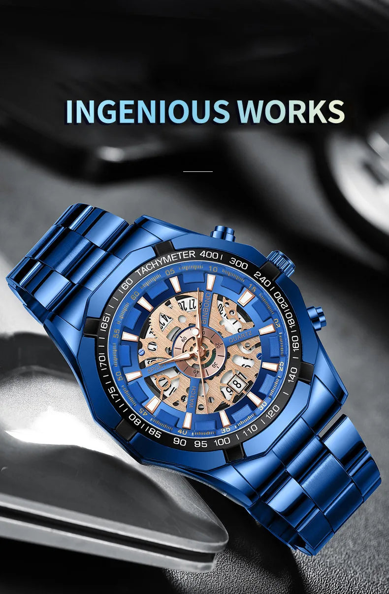 Zenat 2025 Luxury Men’s Quartz Stainless Steel Watch