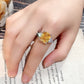 Zenat Yellow Cubic Zirconia Silver Color Ring