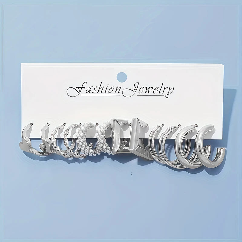 Zenat 6-Pair Elegant Daily Wear Earrings Set