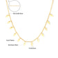 Zenat Golden Star Heart Bohemian Chain Necklace
