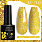 Zenat Bright Red Sparkling Glitter Gel Nail Polish