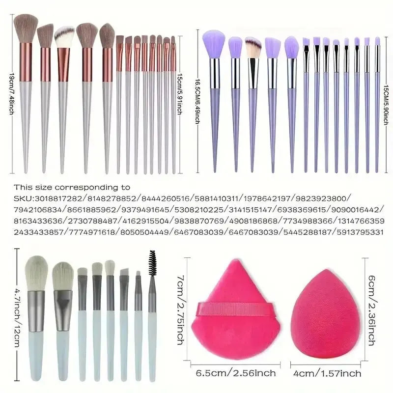 Zenat Professional Soft Fluffy Makeup Brush Set