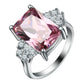 Zenat Pink Zirconia Trendy Sweet and Romantic Engagement Rings