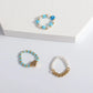 Trendy Cute Bohemia Pearl Flower Acrylic Beaded Rings Party Jewelry Finger Ring Set Women Ring