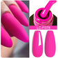 Zenat Bright Red Sparkling Glitter Gel Nail Polish