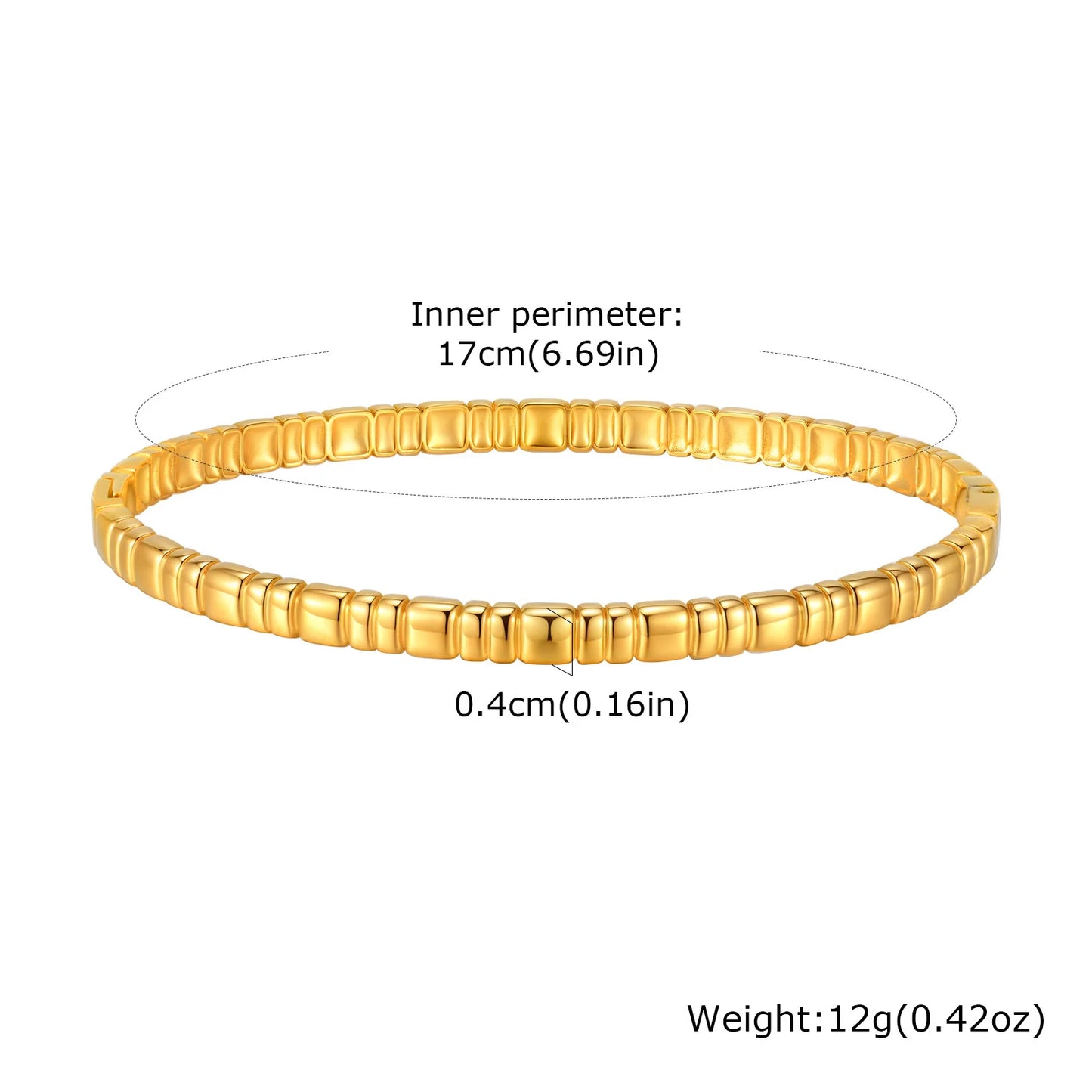 Vnox Romantic Zircon Bracelet For Women No Fading