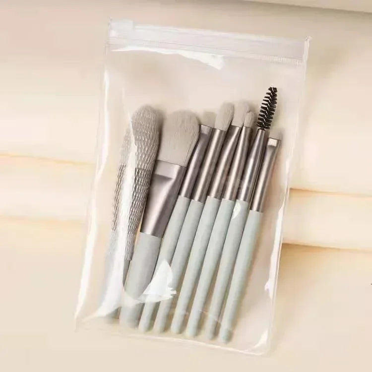 Zenat 8-Piece Portable Soft Makeup Brush Set