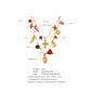Yhpup Double-Layer Chain Heart Cross Religious Drop Stacking Charm Pendant Necklace 18K Golden Stainless Steel Statement Jewelry