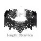 Zenat Neo-Gothic Black Lace Punk Choker Necklace