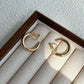 Zenat Golden Woven Clip-On Earrings – Geometric Non-Pierced