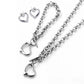 Zenat Love Stainless Steel Bracelet & Necklace Set