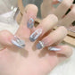 Zenat 24Pcs Glitter Diamond Press-On Nails