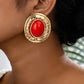 Zenat Round Geometric Stud Earrings – Women Party Gift