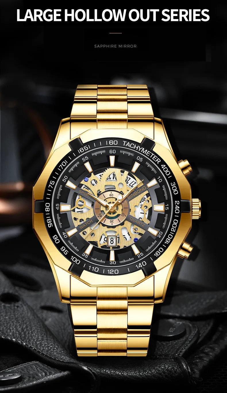 Zenat 2025 Luxury Men’s Quartz Stainless Steel Watch