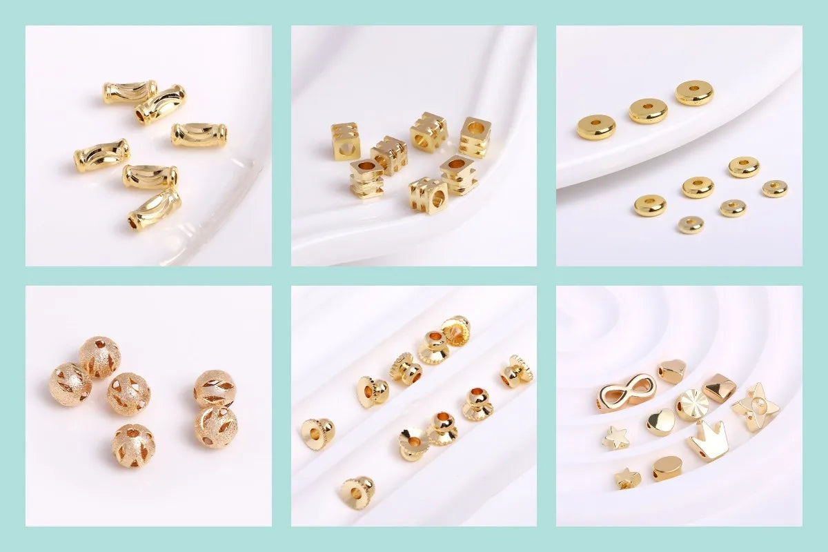 Trendy Earrings Accessories 18K Gold Plated Metal Round Earwires Earring Fasteners Hooks For DIY Women Ear Jewelry Making