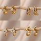 Stainless Steel Evil Eye Earrings for Women 2024 Trend Gold Color Round Circle Hoop Earrings Luxury Wedding Jewelry aretes