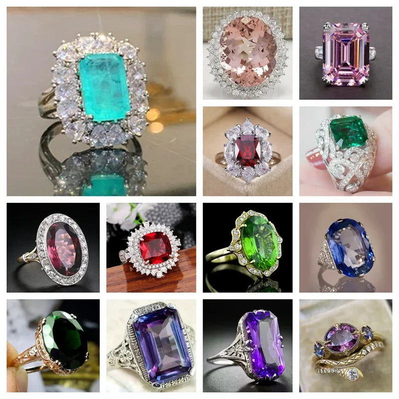 Zenat Sparkling Crystal Zircon Women's Ring