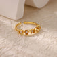 Zenat Zircon Geometric Evil Eye Adjustable Ring