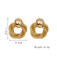 Vintage Metallic Twisted weaving Round Circle Dangle Earrings 2025 New Fashion Wedding Party Drop Earrings for Woman Jewelry