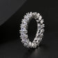 Luxury Female White Crystal Stone  Ring Irregular Zirconia Wedding Rings for Women Trendy Geometric Zircon Engagement Ring