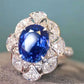 Zenat Blue Cube Zircon Elegant Ring