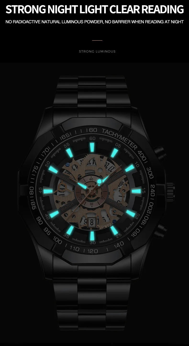 Zenat 2025 Luxury Men’s Quartz Stainless Steel Watch