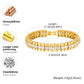 Bracelet 14K Gold Plated Cubic Zirconia Chunky Adjustable