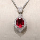 2025 Gorgeous White/Green/Purple/Pink Cubic Zirconia Women Necklace Simple and Elegant Design Female Wedding Trendy Jewelry