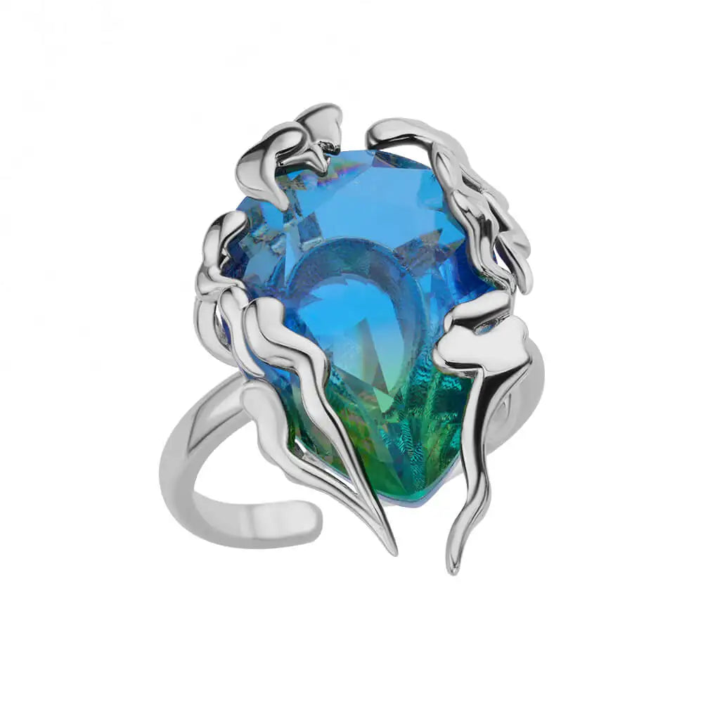 Zenat Zircon Flame Drop Adjustable Ring