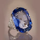 Zenat Luxury Prong Rings – Deep Blue Zircon