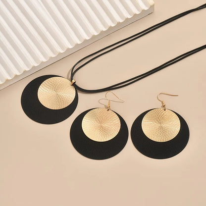 Zenat 3PC Earrings & Necklace Set – Geometric Jewelry