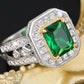 Zenat Colorful Green Cubic Zirconia Rings
