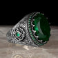 Zenat Colorful Green Cubic Zirconia Rings
